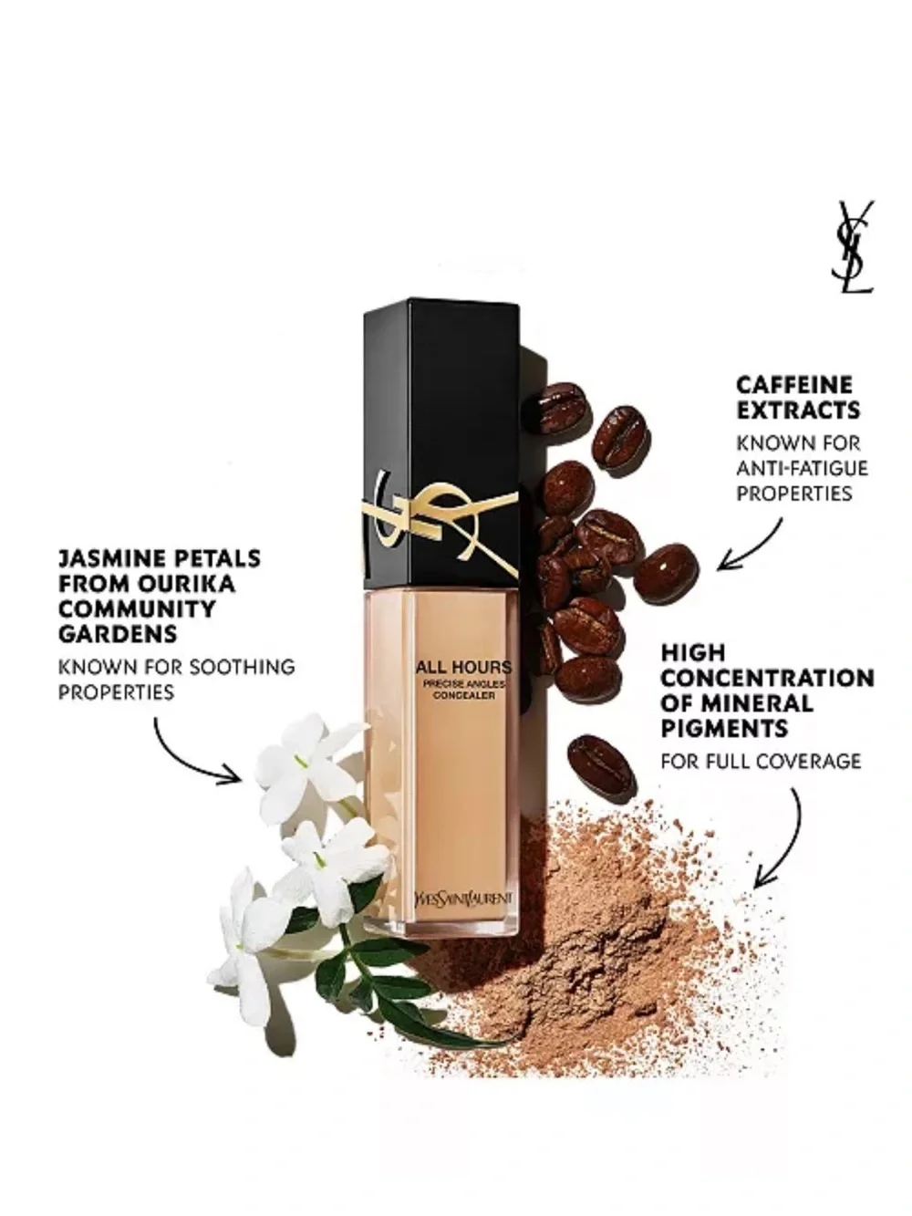 YSL All Hours Precise Angles Full-Coverage Concealer — LW2